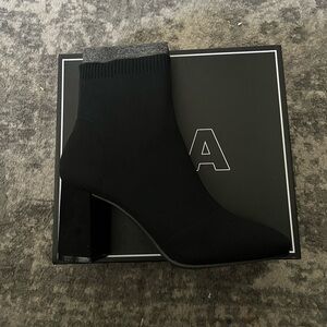 Black Sweat Knit Booties